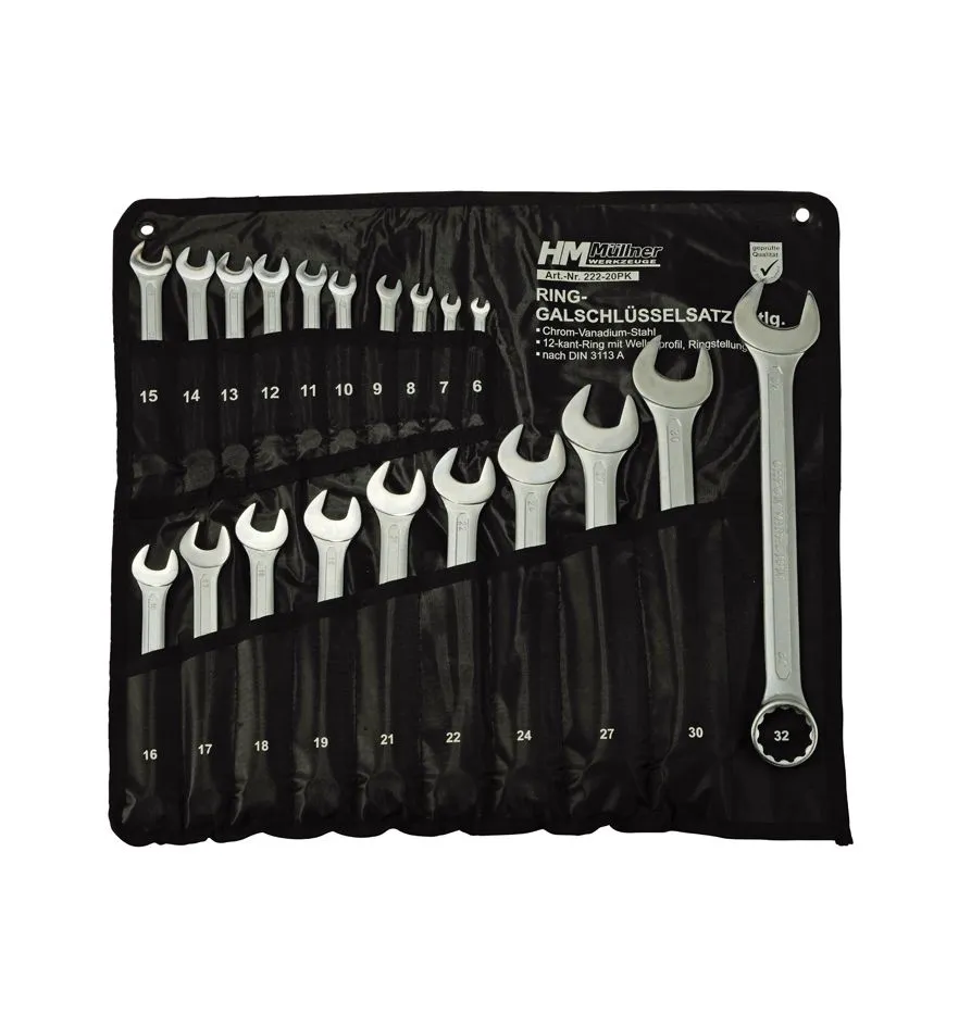 Viljuškasto-okasti ključevi set 6-32 HM Müllner (222-20PK)