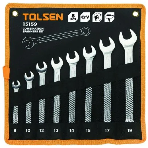 Viljuškasto-okasti ključevi set 8-19 mm Tolsen (15159)