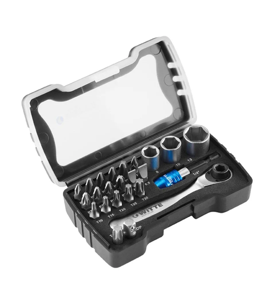 Witte Bitbox 24-delni set bitova sa španericom PH / PZ / Torx / Ravni / Nasadni - 31200 - Made in Germany