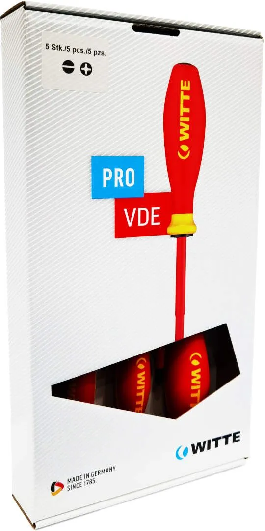 Witte set PRO VDE izolovanih električarskih odvijača 1000V 5/1 - 670024
