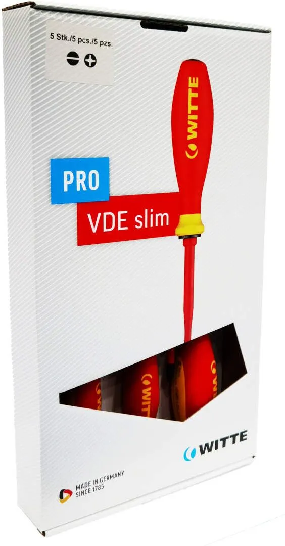 Witte set VDE Slim izolovanih električarskih odvijača 1000V 5/1 - 670080