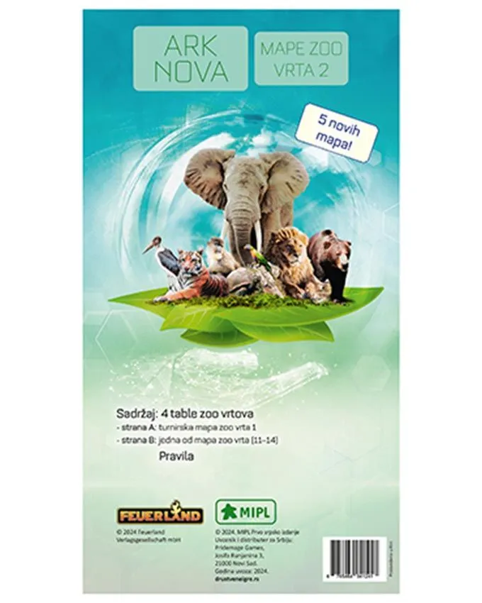 Društvena igra Ark Nova - Mape Zoo Vrta 2 - ekspanzija