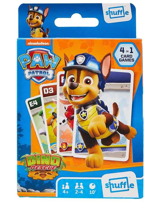 Društvena igra Paw Patrol - Patrolne šape - Shuffle Fun 4 in 1 - Card Game