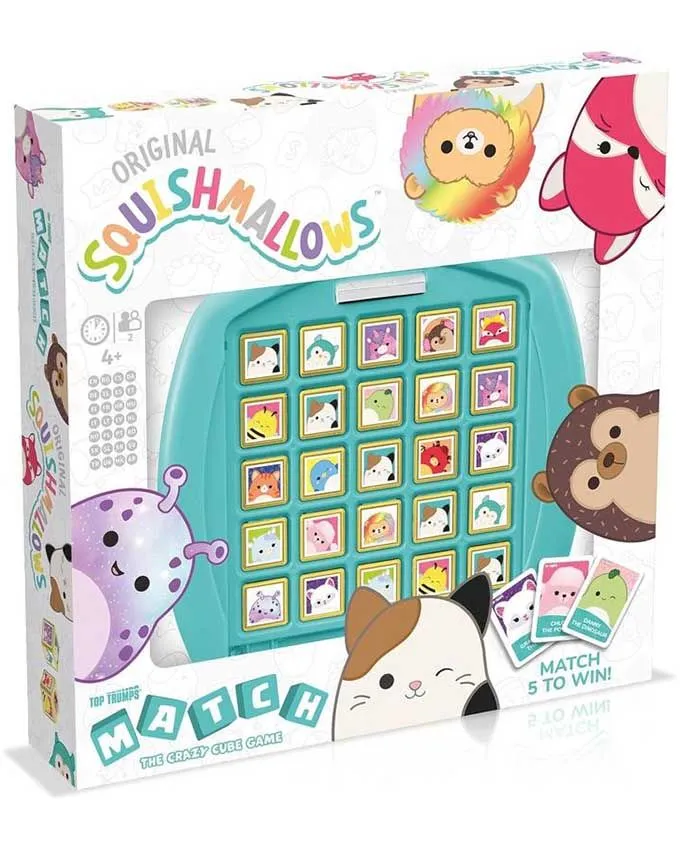 Društvena igra Top Tramps Match - Squishmallows - Crazy Cube Game (ENG)