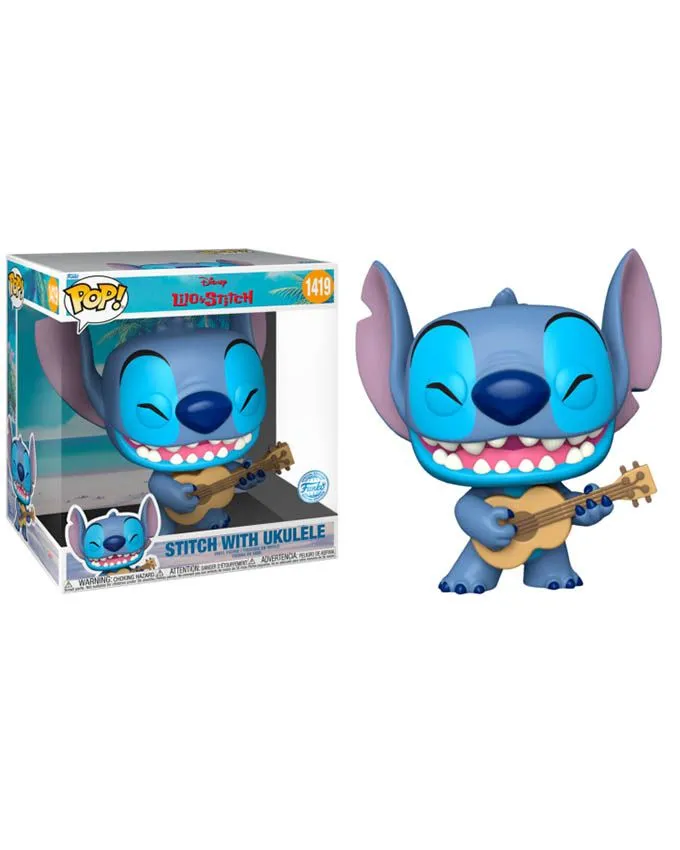 Figura Funko POP! Jumbo: Stitch with Ukulele