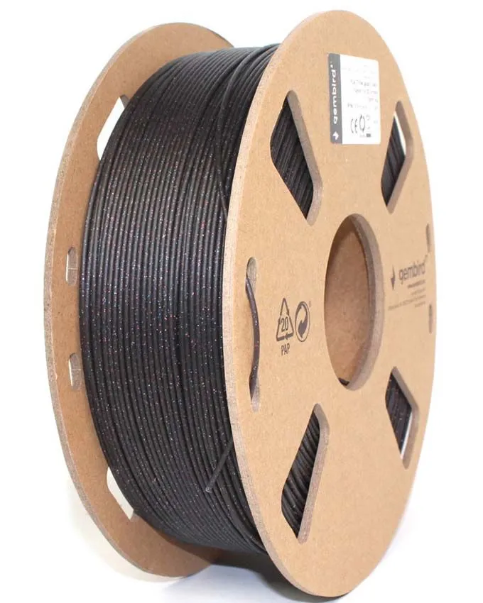 Filament Gembird 3DP-PLA-MX3-01-GBK Three Galaxy 1.75mm 1kg Black