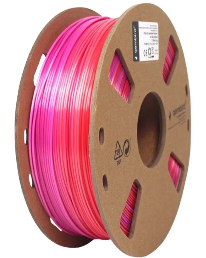 Filament Gembird 3DP-PLA-SK-01-RP Svilenkasti Duga 1.75mm 1kg Red/Purple