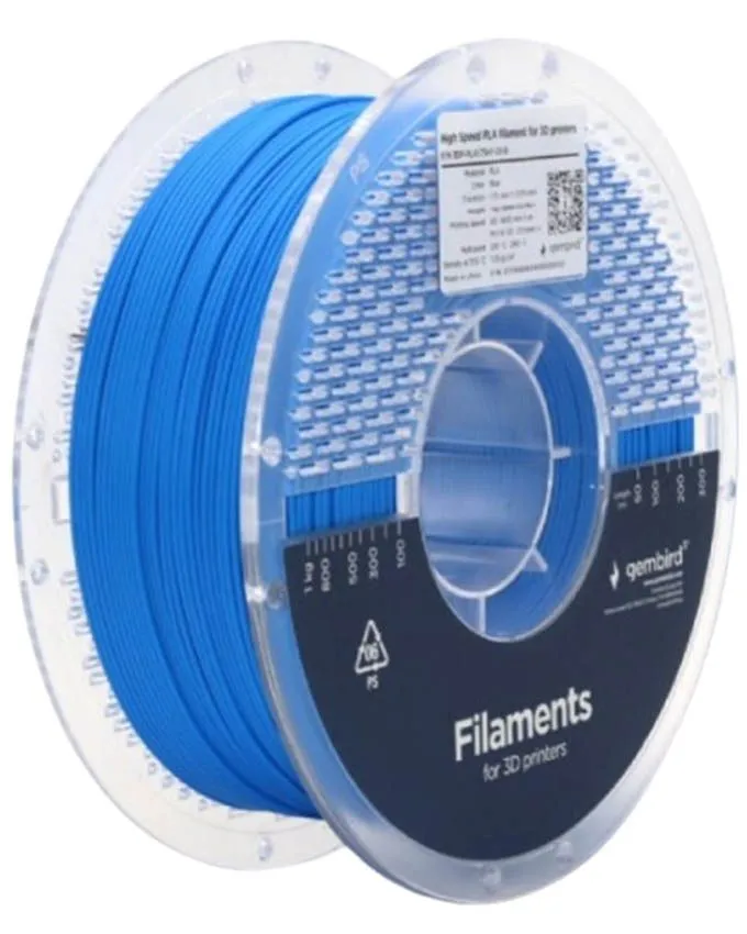 Filament Gembird 3DP-PLA1.75HY-01-B High Speed 1.75mm 1kg Blue