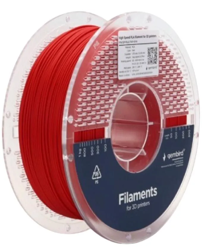 Filament Gembird 3DP-PLA1.75HY-01-R High Speed 1.75mm 1kg Red