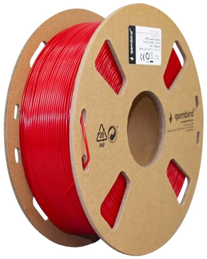 Filament Gembird PETG 3DP-PETG1.75-01-R 1.75mm 1kg Red