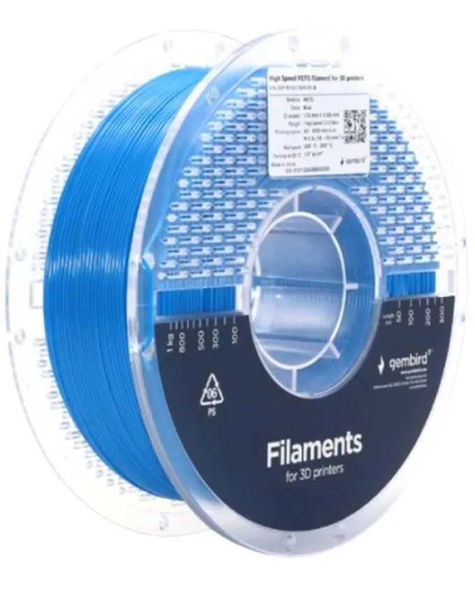 Filament Gembird PETG High Speed 3DP-PETG1.75HY-01-B 1.75mm 1kg Blue