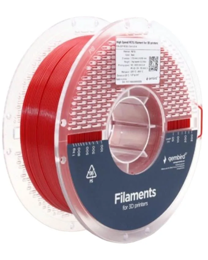 Filament Gembird PETG High Speed 3DP-PETG1.75HY-01-R 1.75mm 1kg Red