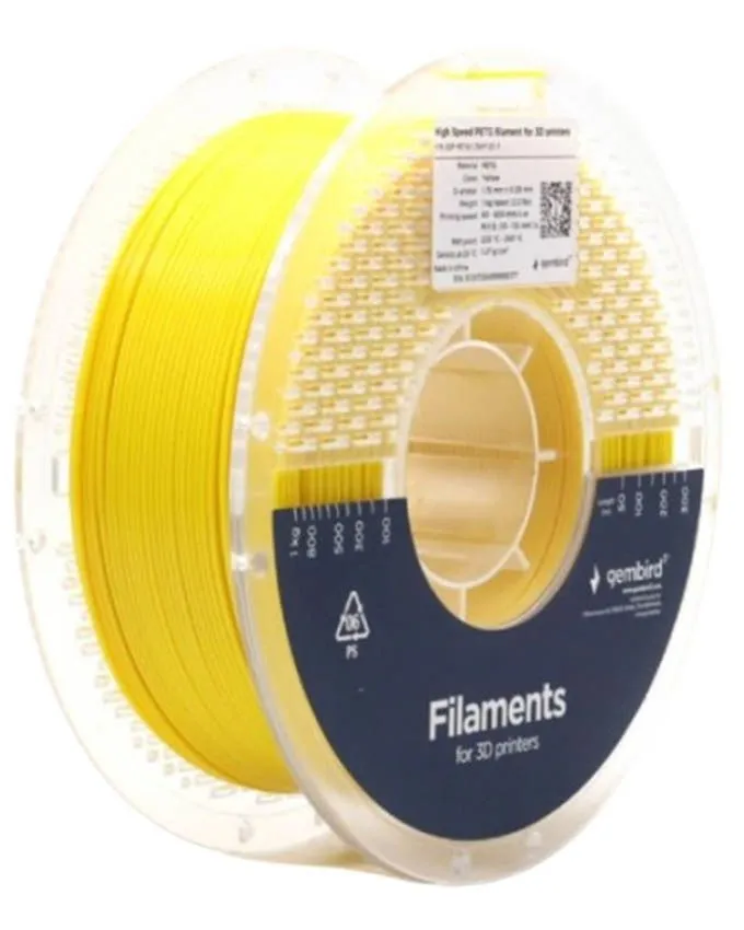 Filament Gembird PETG High Speed 3DP-PETG1.75HY-01-Y 1.75mm 1kg Yellow