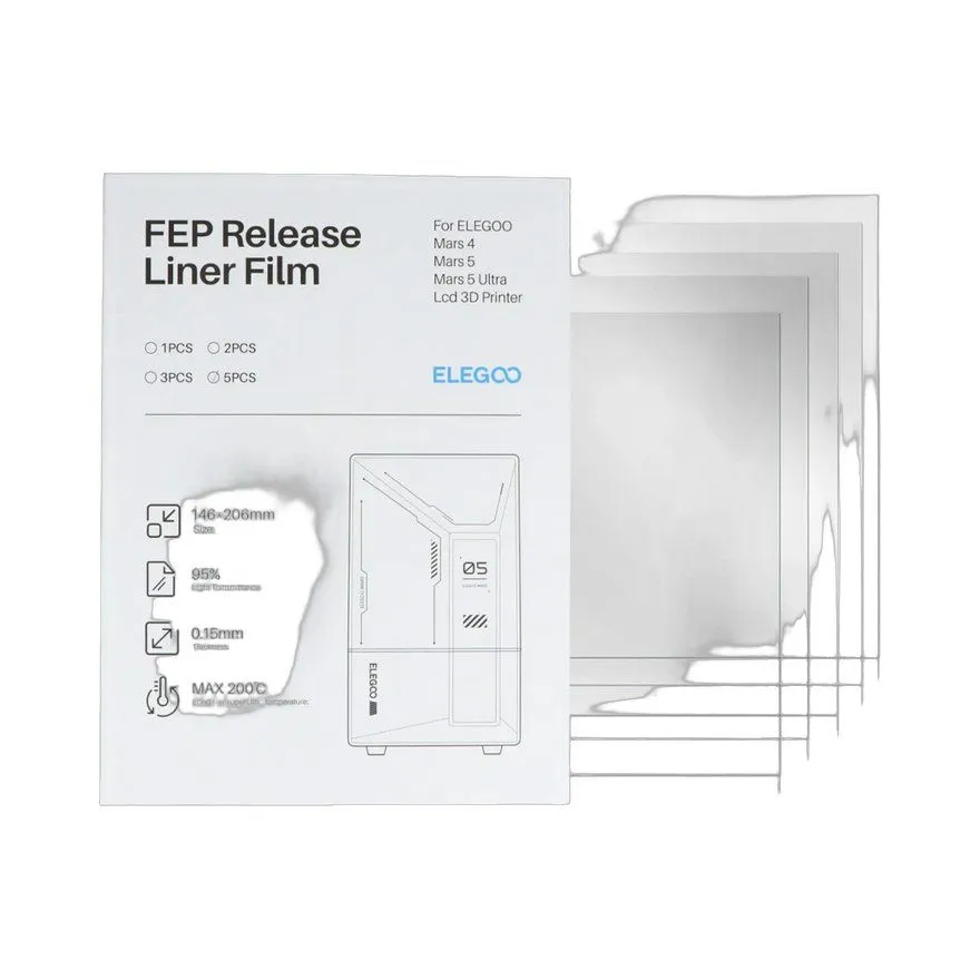 Film Elegoo Mars 4 FEP 5 komada - Transparent