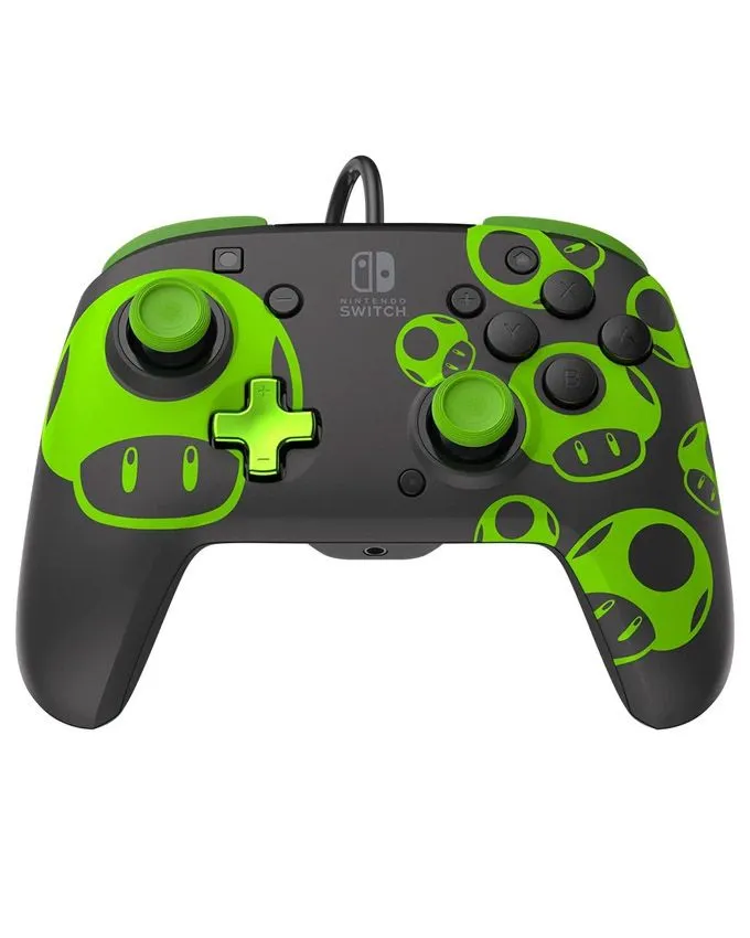 Gamepad PDP Nintendo Switch Wired Controller Rematch - 1UP Glow in the Dark