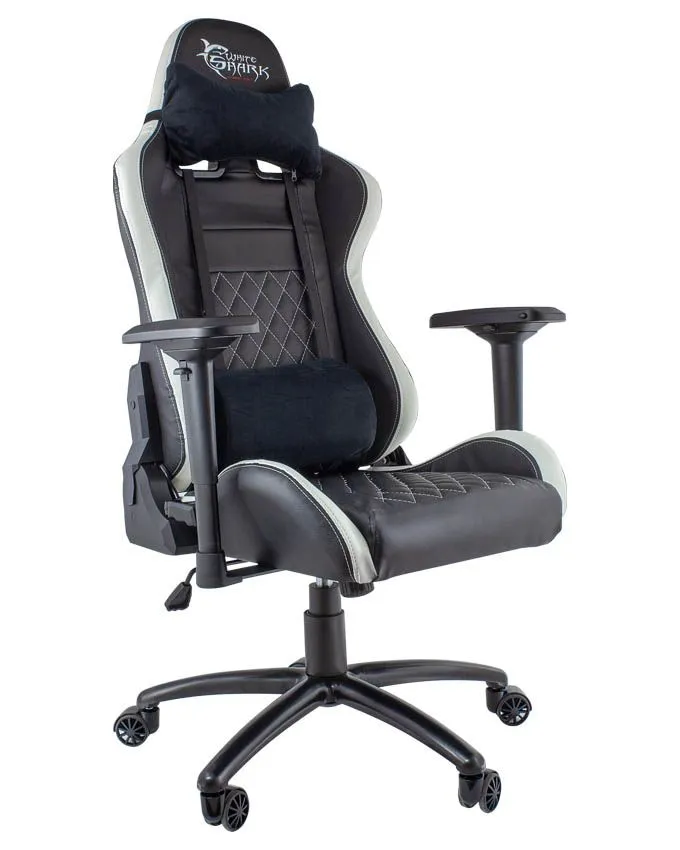 Gejmerska stolica White Shark Nitro Gt Black/White