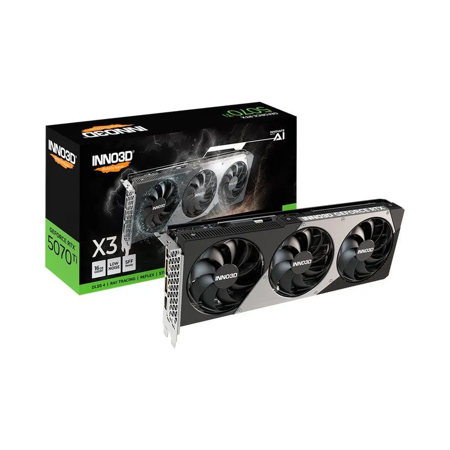 Grafička kartica INNO3D GeForce RTX 5070 Ti X3 OC 16GB GDDR7 Black