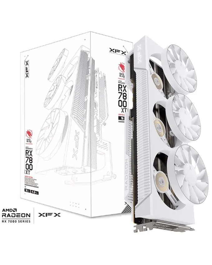 Grafička kartica XFX AMD Radeon RX 7800 XT Quicksilver 16GB Magnetic Air White