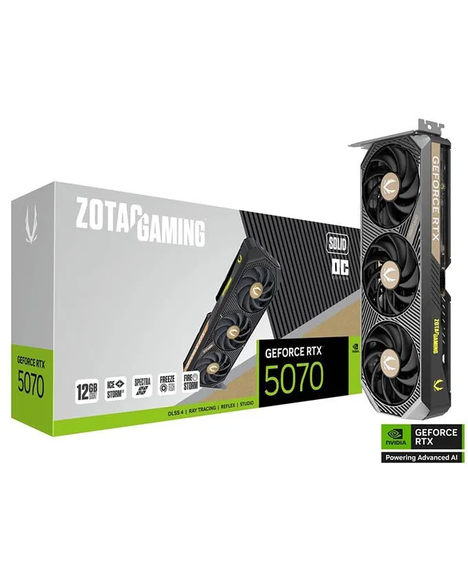 Grafička kartica Zotac Gaming Geforce RTX 5070 Solid OC 12GB GDDR7