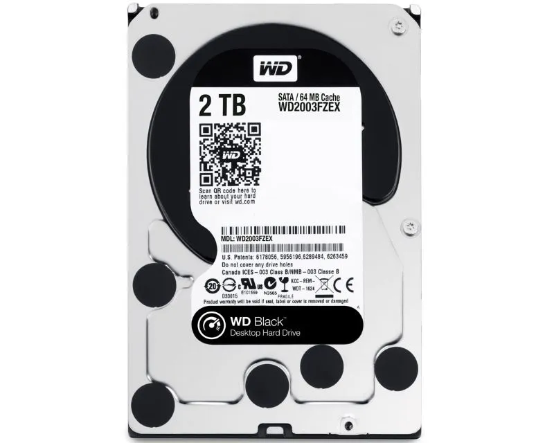 Hard disk Western Digital 2TB 3.5" SATA III 64MB WD2003FZEX Black