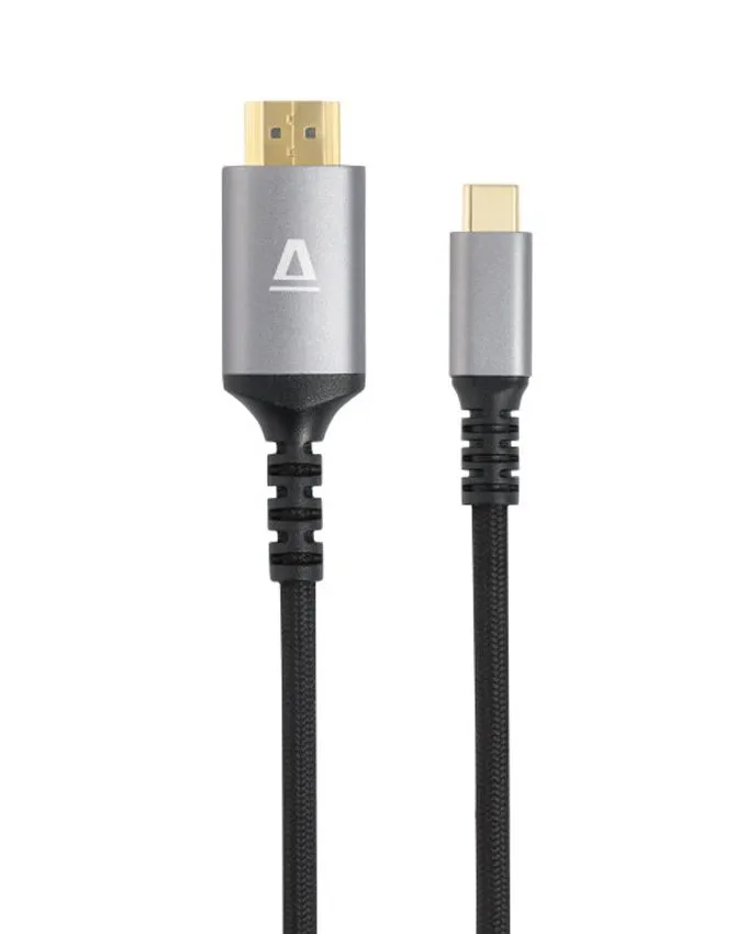 Kabl AVAX AV9021 / HDMI to USB-C / 60W / 1.5 m braided / Silver
