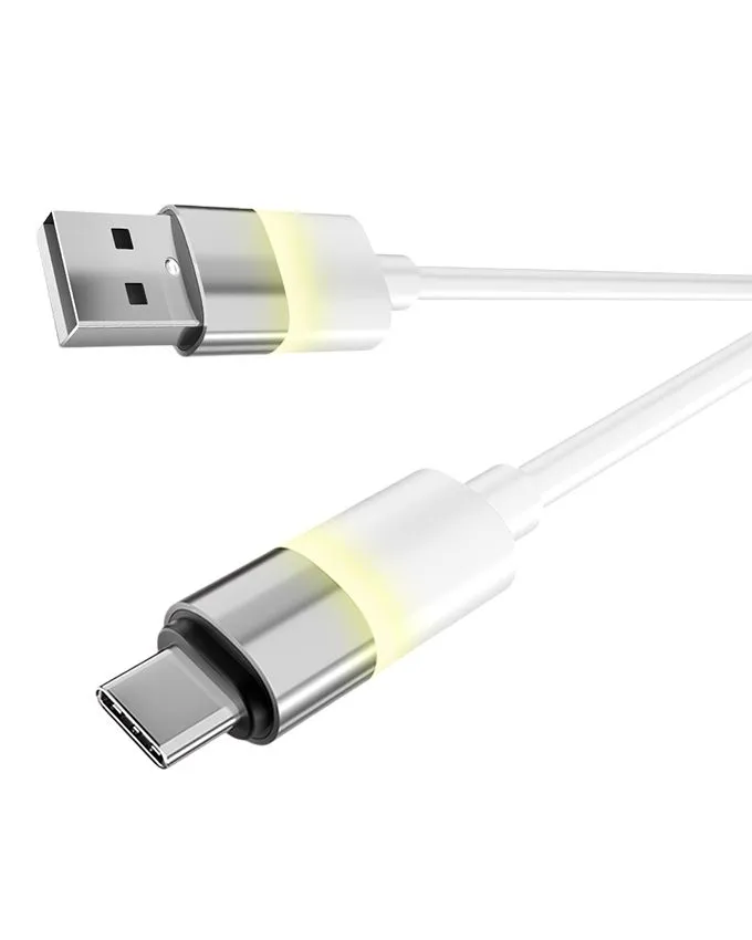 Kabl AVAX CB312 Glowy / USB-A to USB-C / 18W / 1 m / White
