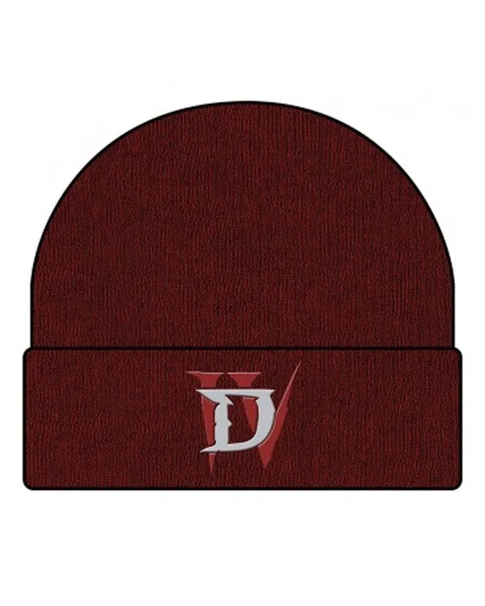 Kapa Diablo IV A New Threat Beanie Dark Red
