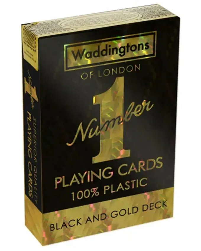 Karte Waddingtons No. 1 - Black and Gold - Playing Cards