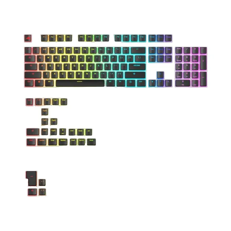 Keycaps Glorious Aura V3 RGB Black (Kapice za tastaturu)