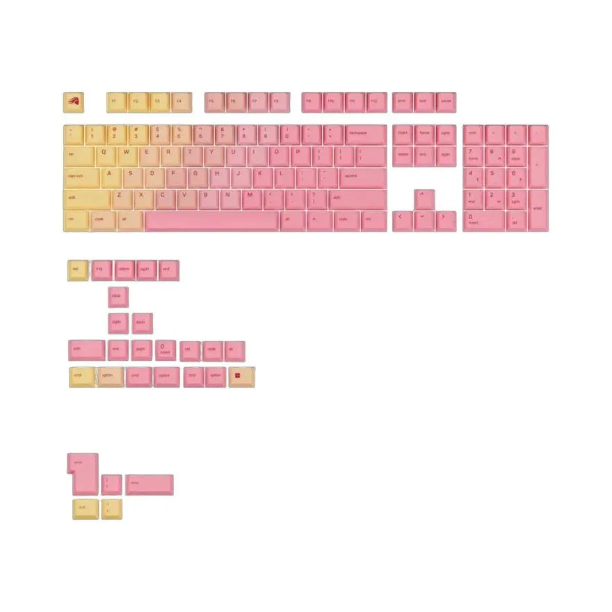 Keycaps Glorious GPBT Gradient Grapefruit Pink