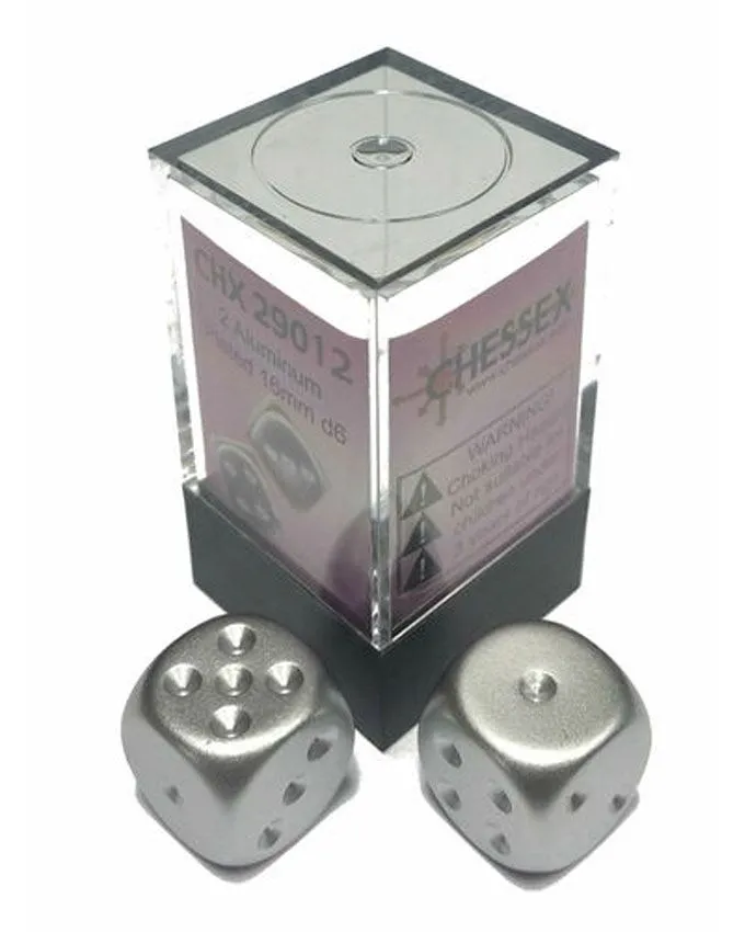 Kockice Chessex - Aluminum Metallic Dice Pair D6 16mm