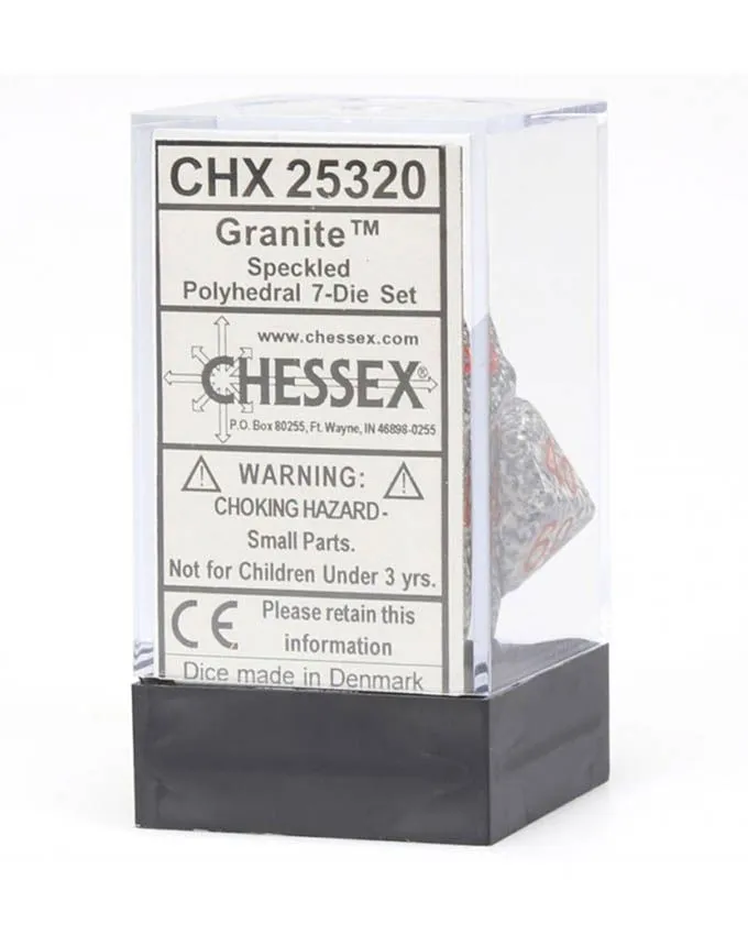Kockice Chessex - Polyhedral - Speckled - Granite (7)