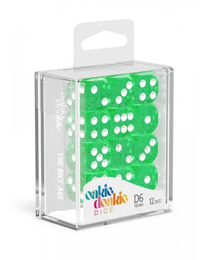 Kockice Oakie Doakie Dice D6 16 mm Speckled - Green (12)