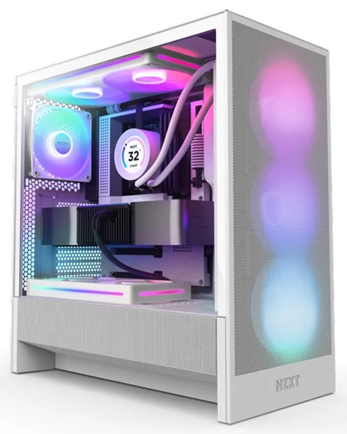Kućište NZXT H5 Flow RGB Gaming (CC-H52FW-R1) White