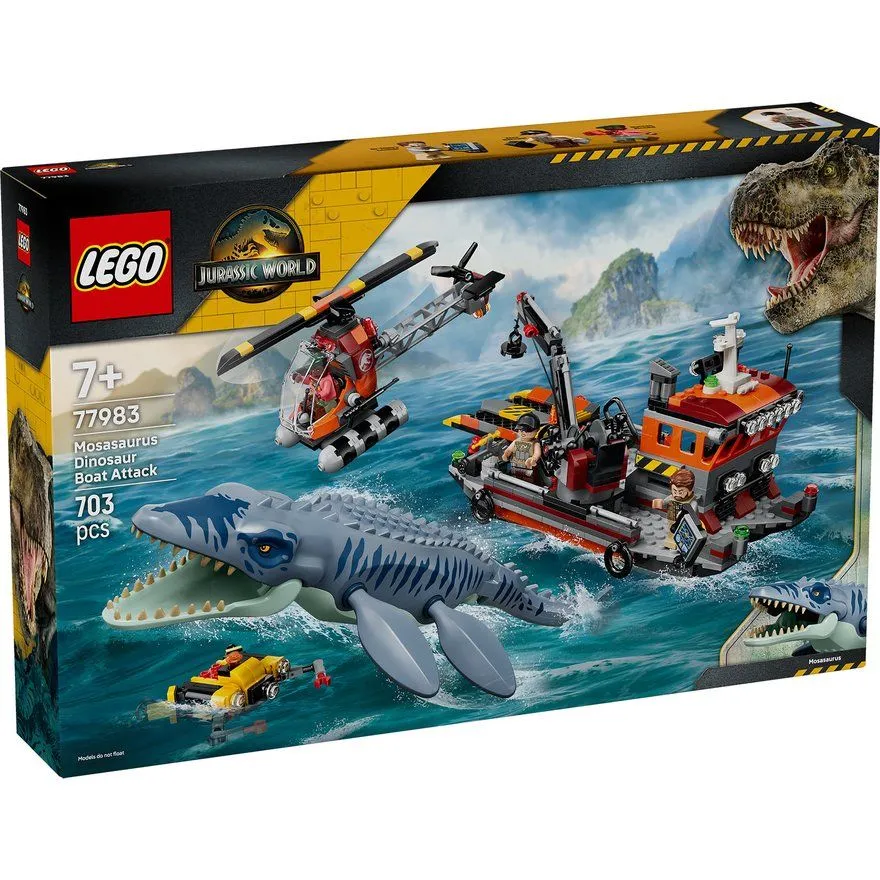LEGO Jurassic World Mosasaurus Boat Mission 77983