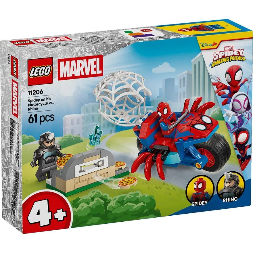 LEGO Marvel Spidey vs. Rhino Motorcycle Chase 11206