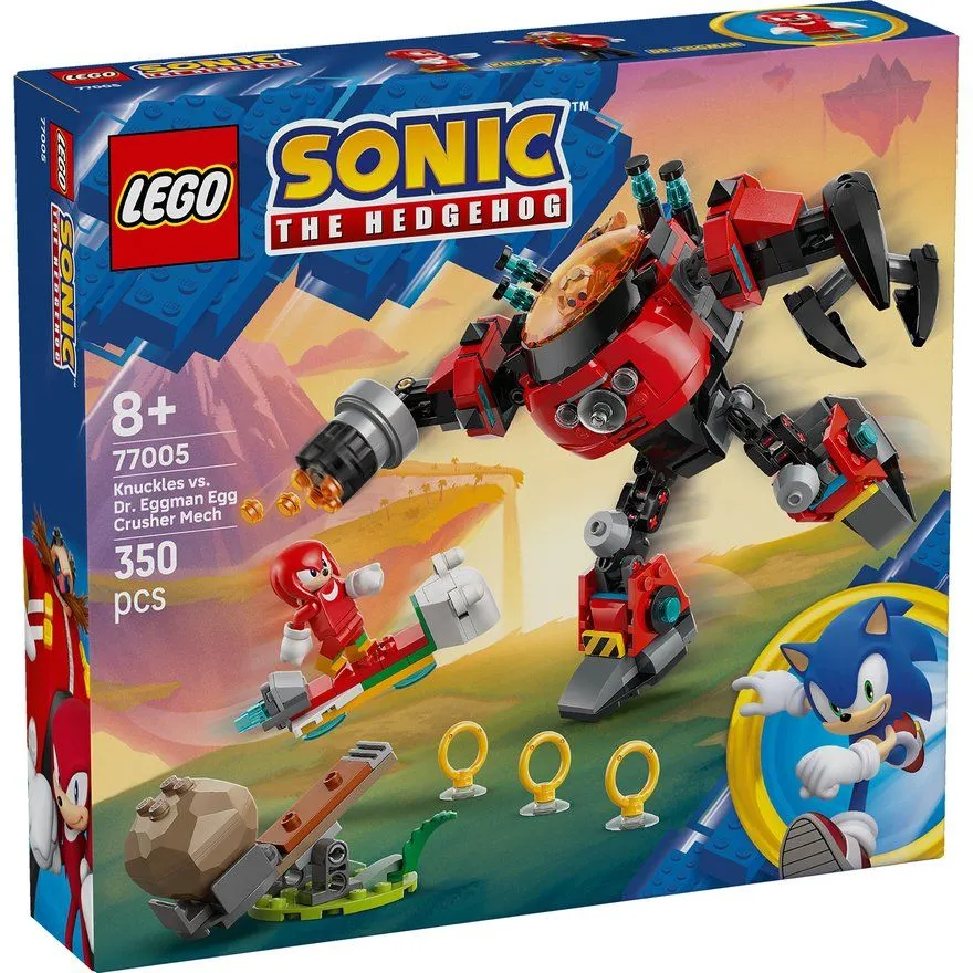 LEGO Sonic Knuckles vs. Dr. Eggmanâs Egg Crusher Mech 77005