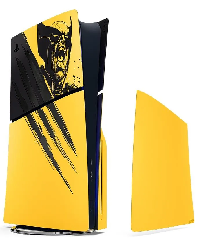 Maska za PlayStation 5 Slim konzolu Marvels Wolverine Battle Yellow Limited Edition - PS5 Cover