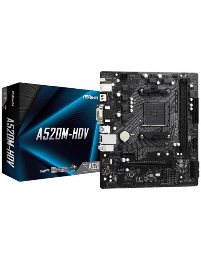 Matična ploča ASRock AM4 A520M-HDV 90-MXBE50-A0UAYZ