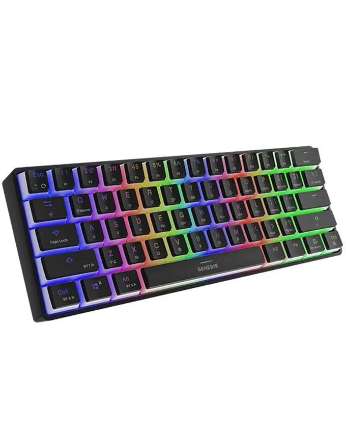 Mehanička tastatura Genesis Thor 660 RGB 60% Black Wireless Red Switch