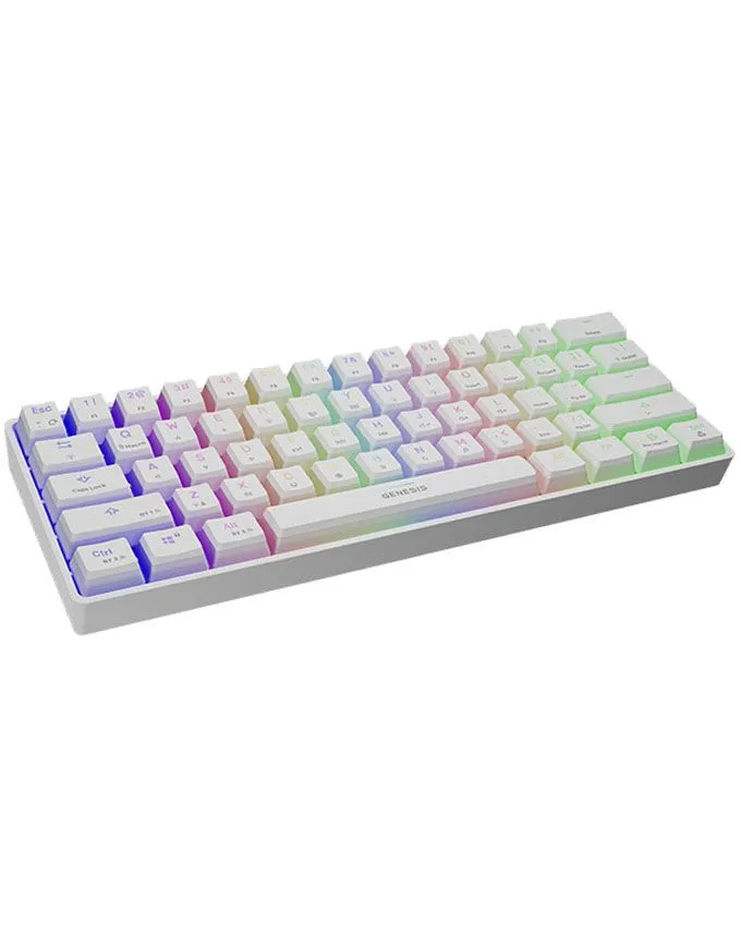 Mehanička tastatura Genesis Thor 660 RGB 60% White Wireless Red Switch
