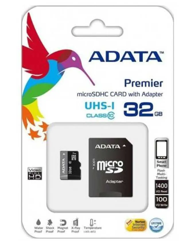 Memorijska kartica ADATA UHS-I MicroSDHC 32GB class 10 + adapter AUSDH32GUICL10