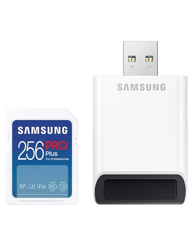 Memorijska kartica Samsung PRO PLUS Full Size SDXC 256GB U3 + Card Reader