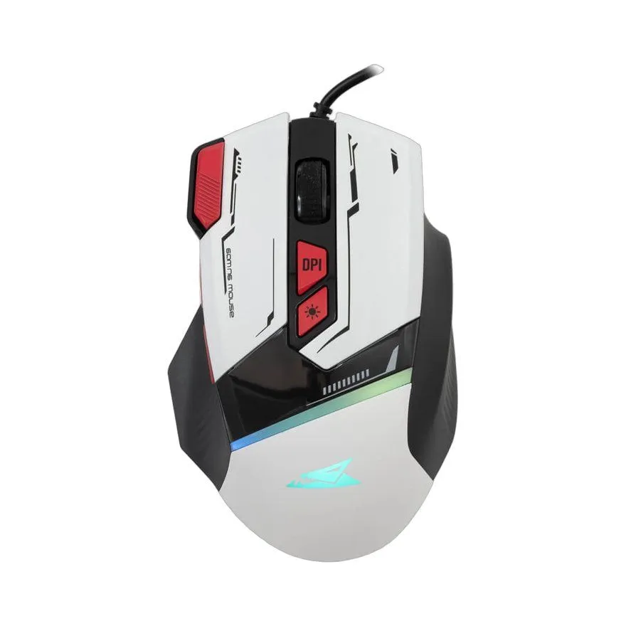 MiÅ¡ White Shark Manta Gaming / Å½iÄni / RGB / White