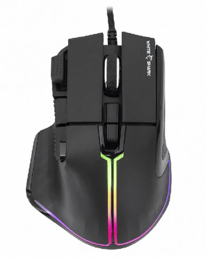 Miš White Shark Marrok GM-9006 RGB Black