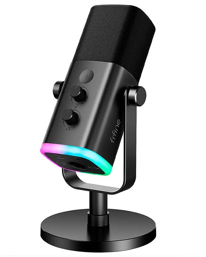 Mikrofon Fifine AM8 Dynamic RGB Microphone Black