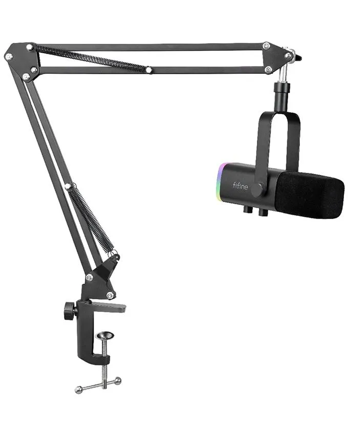 Mikrofon Fifine AM8T RGB Streaming Microphone With Adjustable Boom Arm - Black