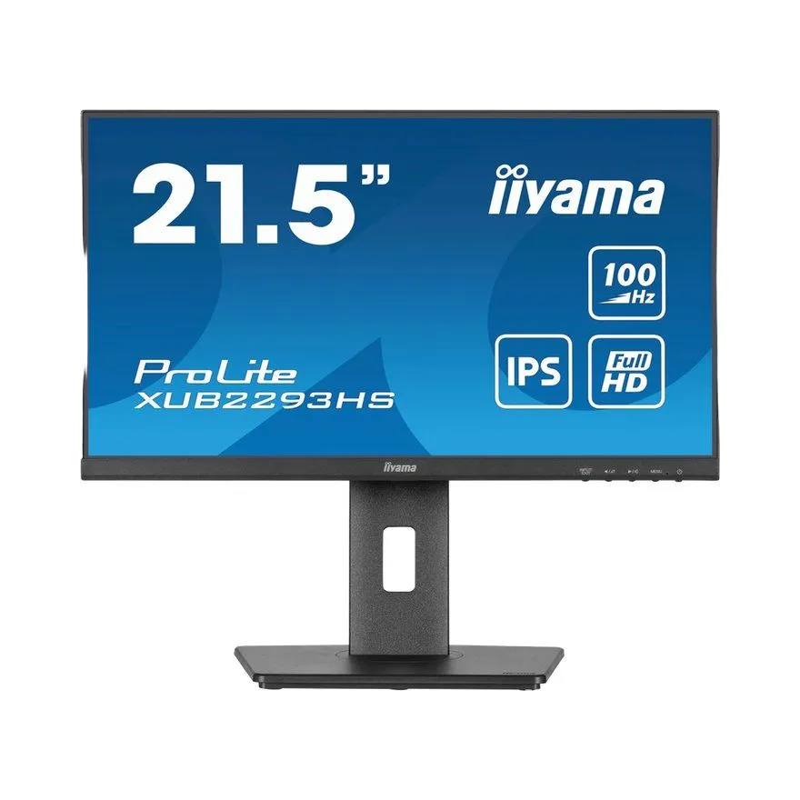 Monitor Iiyama 21'' XUB2293HS-B6 IPS 1ms 100Hz USB Hub Black