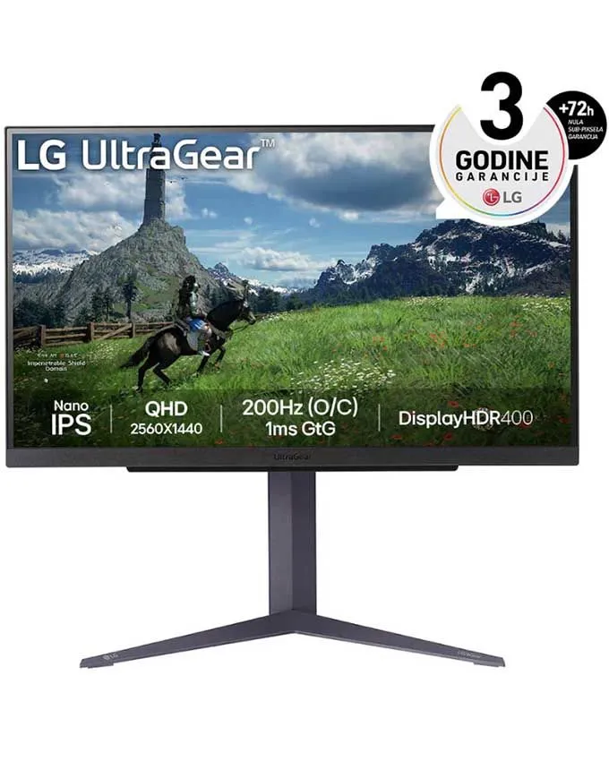 Monitor LG UltraGear 27'' 27GS85Q-B IPS 16:9 QHD 200Hz Gaming