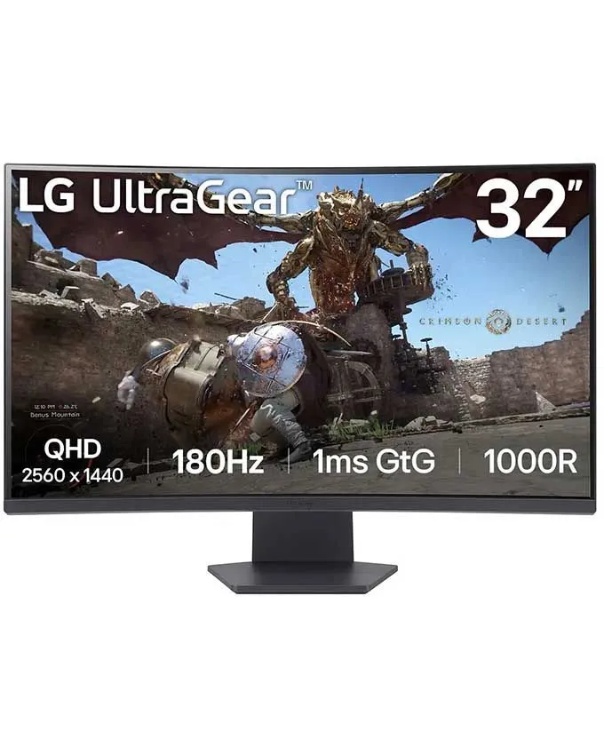 Monitor LG UltraGear 32'' VA 32GS60QC-B.AEUQ zakrivljen
